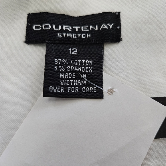 Vintage - NWT - Cotton Stretch Courtenay White Skirt - Size 12 - Picture 2 of 10